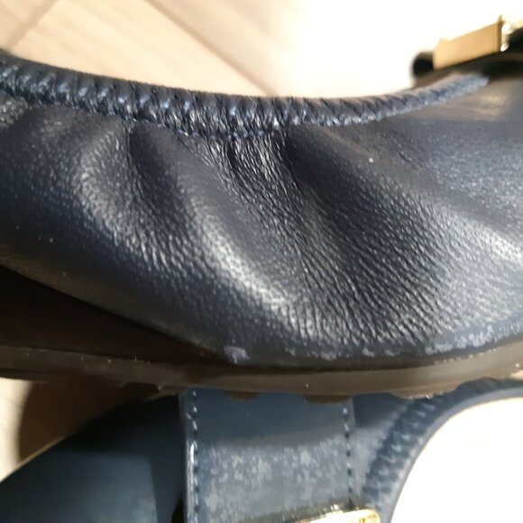 Cole Haan Dark Blue Loafers with Gold Accent - Picture 10 of 12